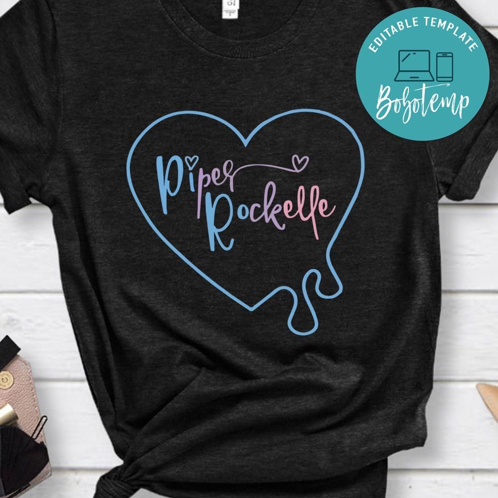 Piper Rockelle Heart Color Editable Shirt | Bobotemp Shop