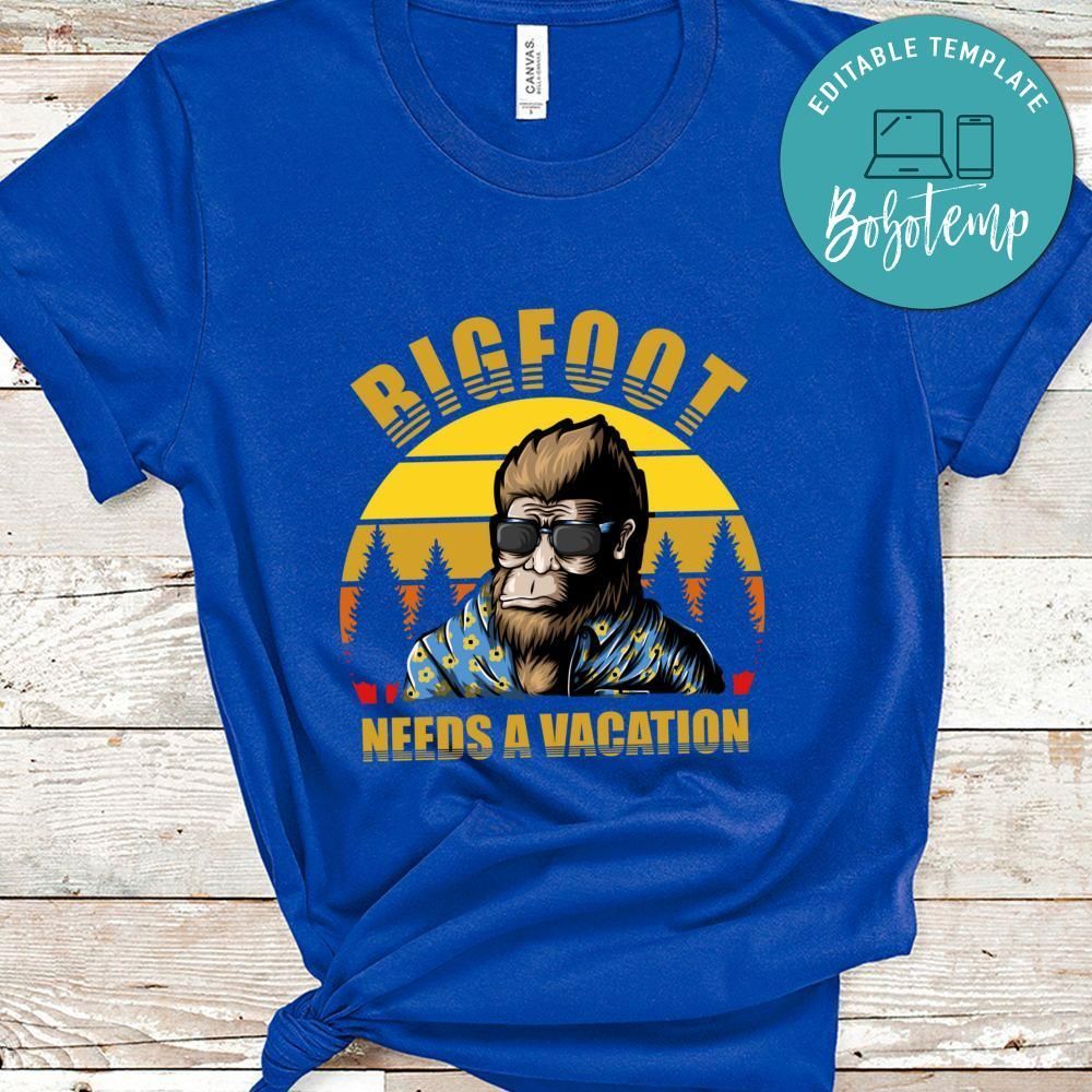 Bigfoot Vacation Sunset Shirt