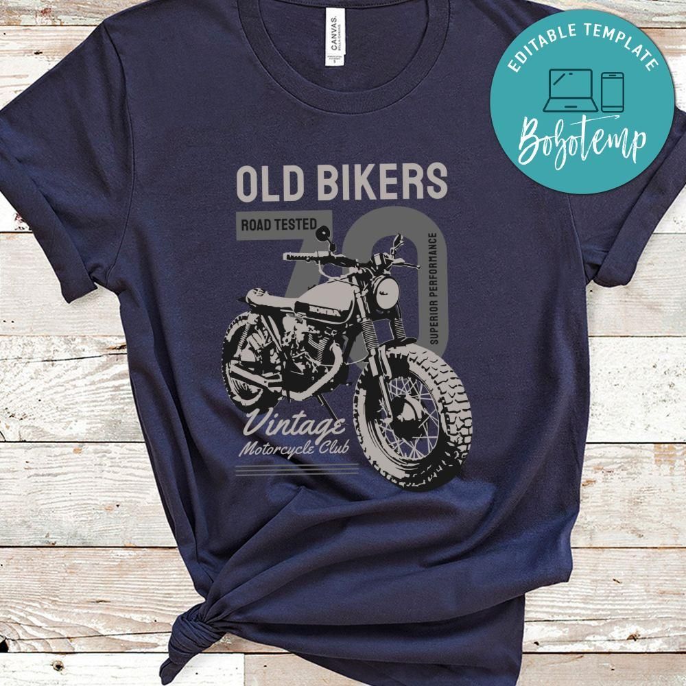 old Bikers Vintage Motorcycle Club Shirt