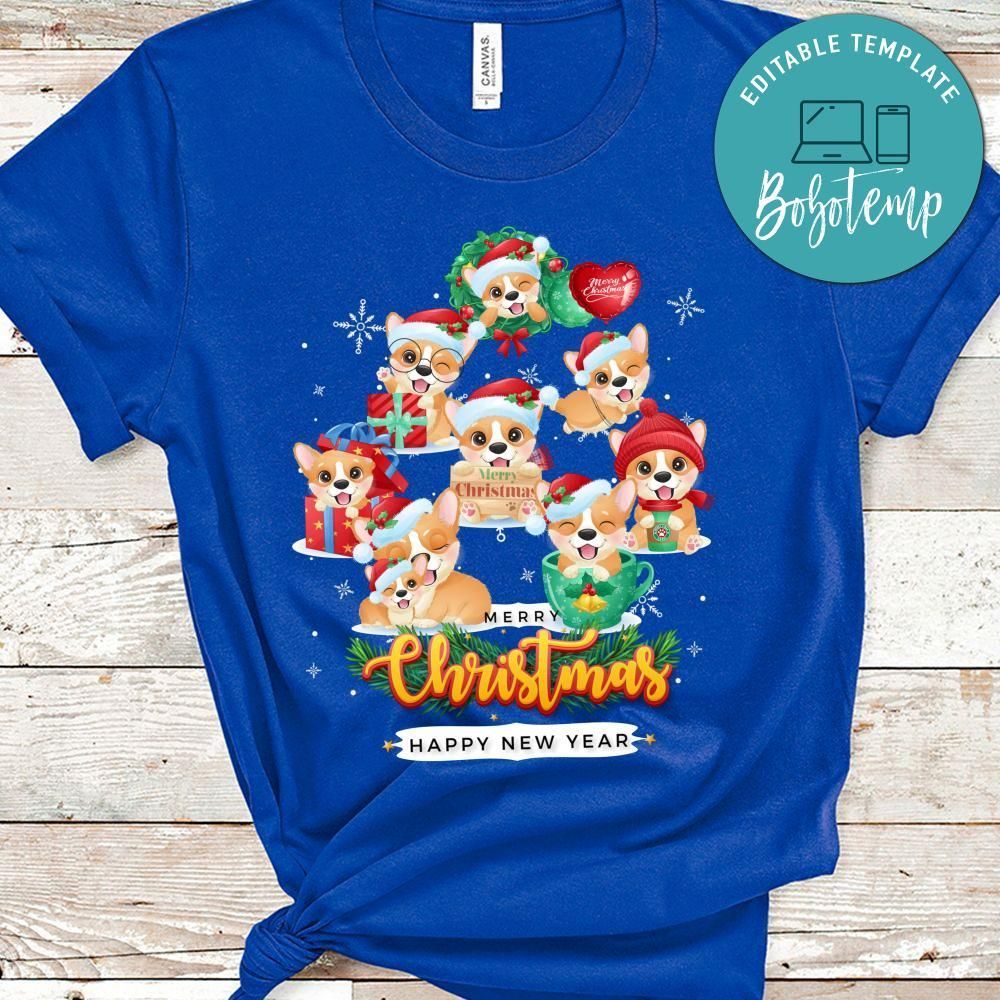 Merry Christmas And Happy New Year, Cute Corgi For Christmas Day Shirt, Christmas Shirt