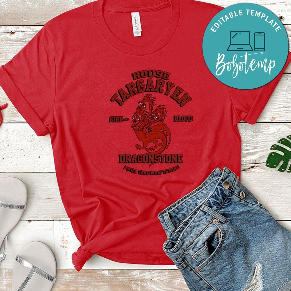 House Targaryen Fire And Blood Shirt