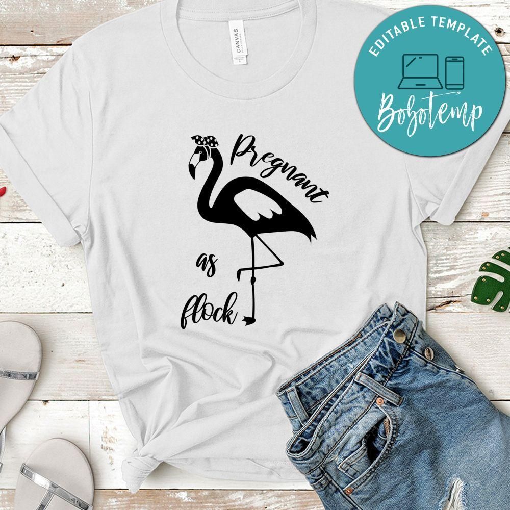 Pregnancy Pregnant As Flock Black Shirt