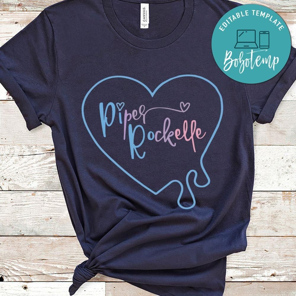 Piper Rockelle Heart Color Editable Shirt