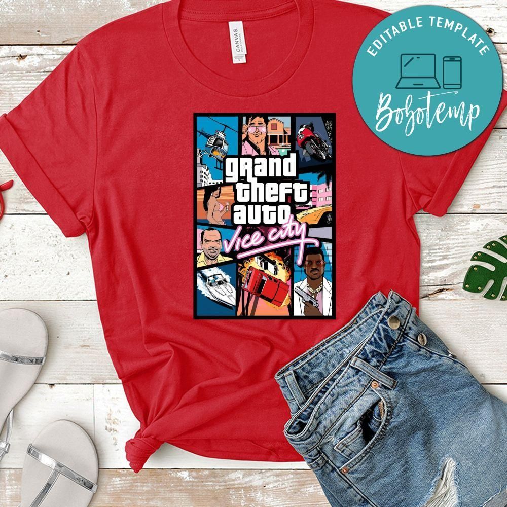 Vice City Game Shirt, Grand Theft Auto Vice City Shirt