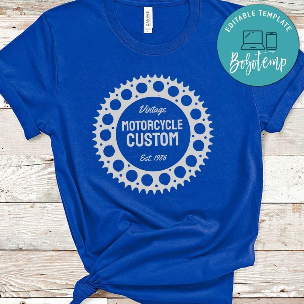 Vintage Motorcycle Custom Est 1986 Shirt