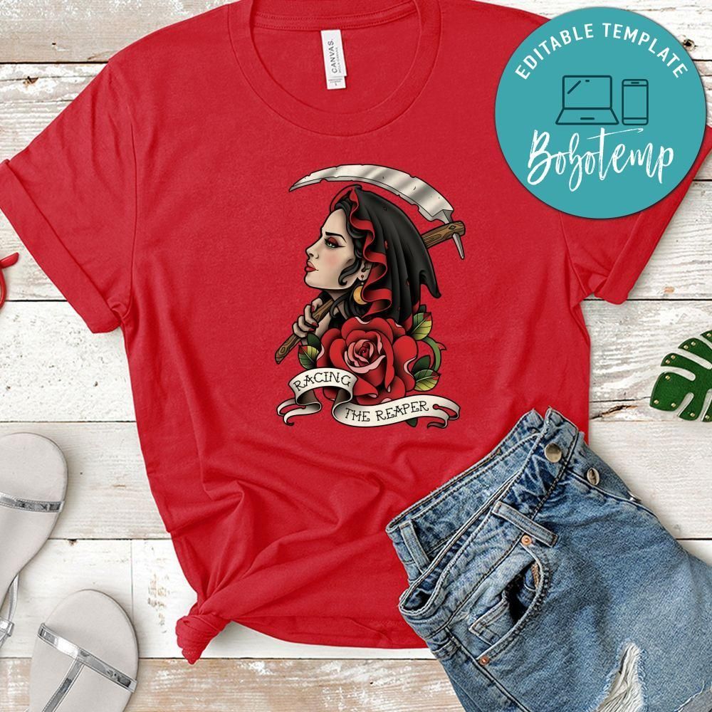 Racing The Reaper Shirt, Tatoo Lady Shirt