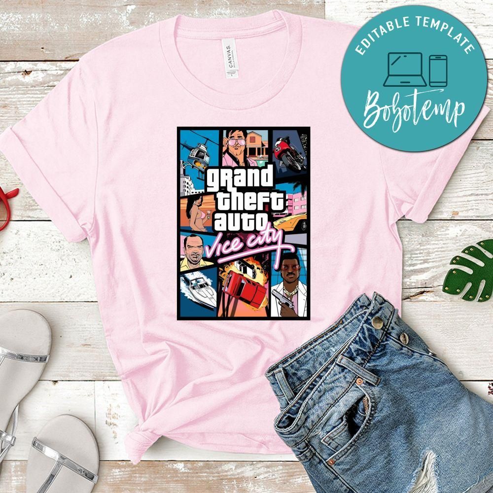 Vice City Game Shirt, Grand Theft Auto Vice City Shirt