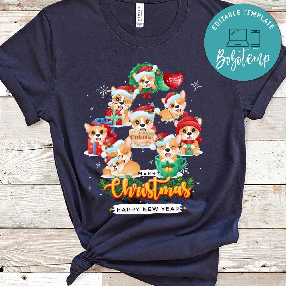 Merry Christmas And Happy New Year, Cute Corgi For Christmas Day Shirt, Christmas Shirt