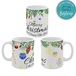 Christmas Mug, Merry Christmas And Happy New Year Mug