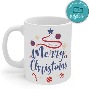 Merry Christmas Typography No14 Mug