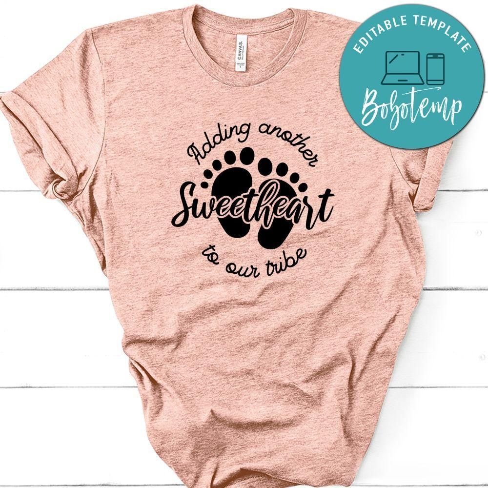 Pregnancy Adding Another Sweetheart To Our Tribe Shirt