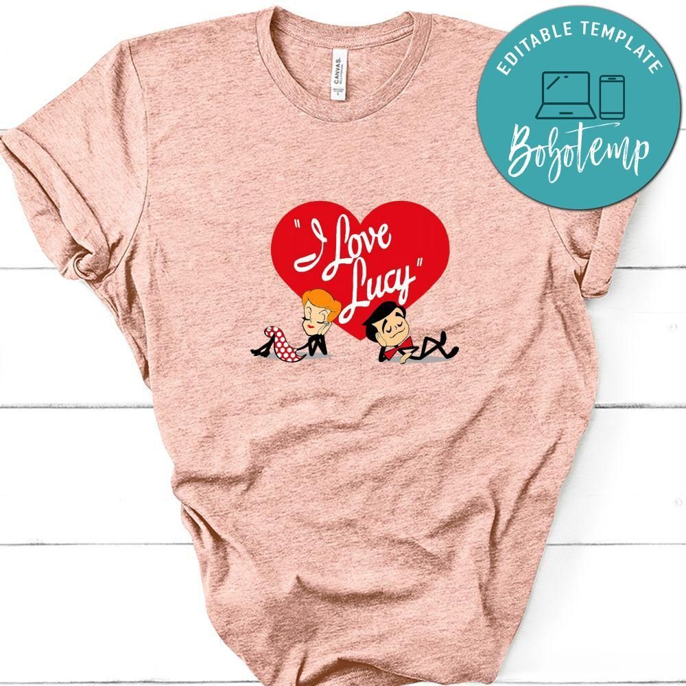 I Love Lucy Heart And Couple Shirt
