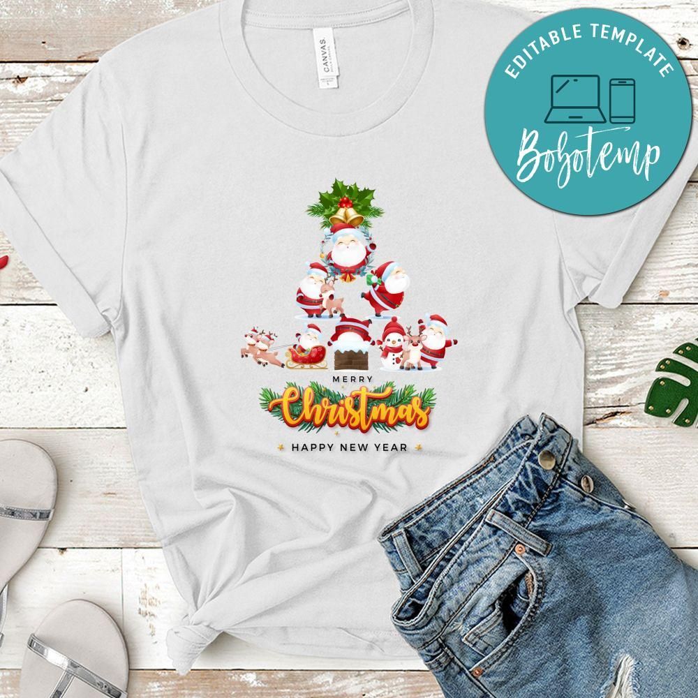 Merry Christmas And Happy New Year, Cute Santa Claus For Christmas Day Gift Shirt