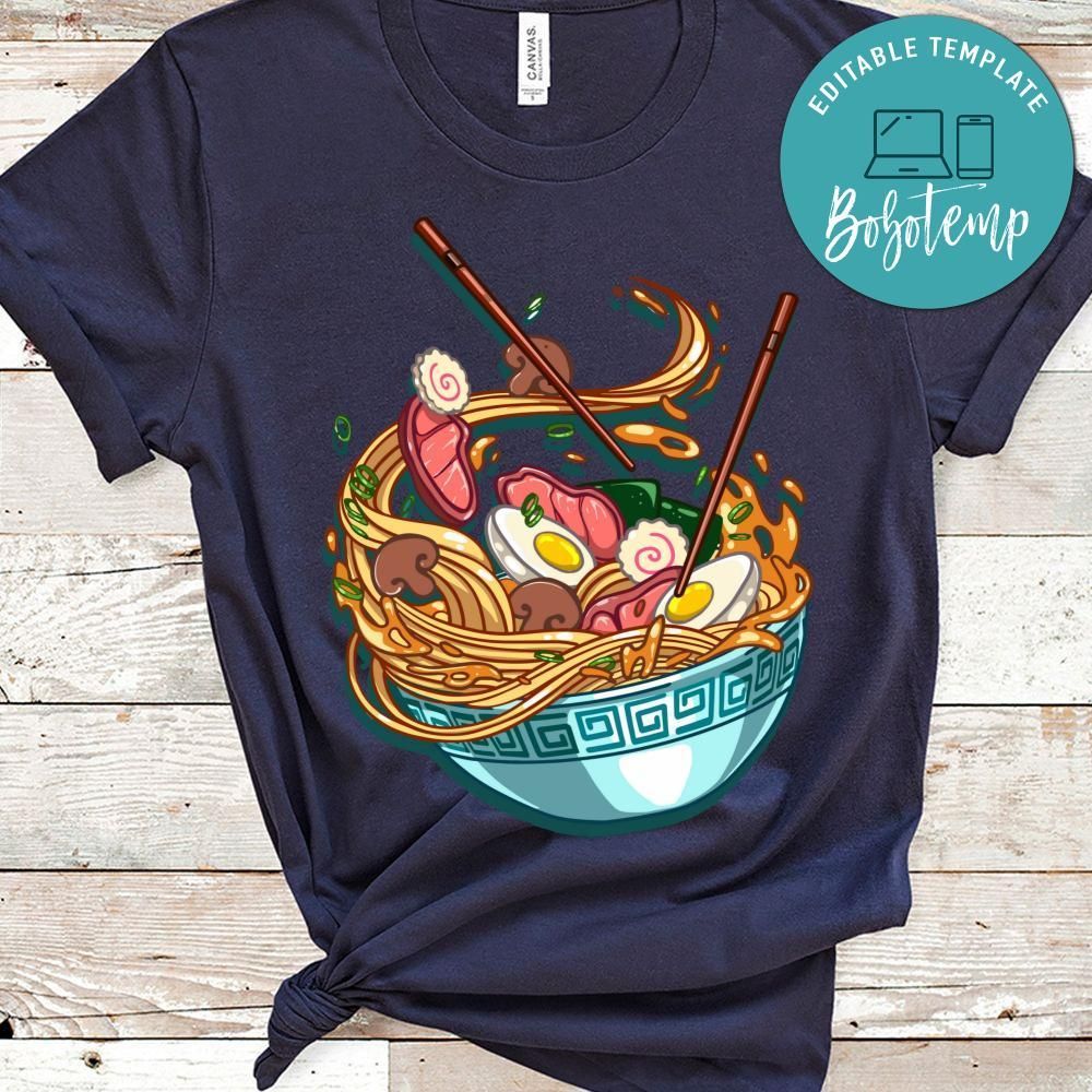 The Delicious Japanese Ramen Bowl Falling Shirt
