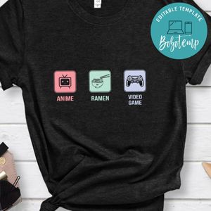 Anime Ramen Video Game Shirt