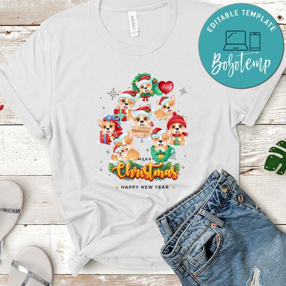 Merry Christmas And Happy New Year, Cute Corgi For Christmas Day Shirt