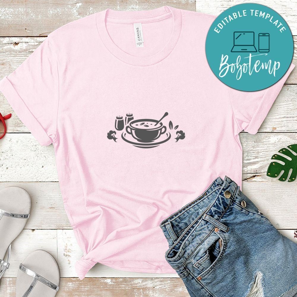 Vegetarian Soup In Plate Shirt