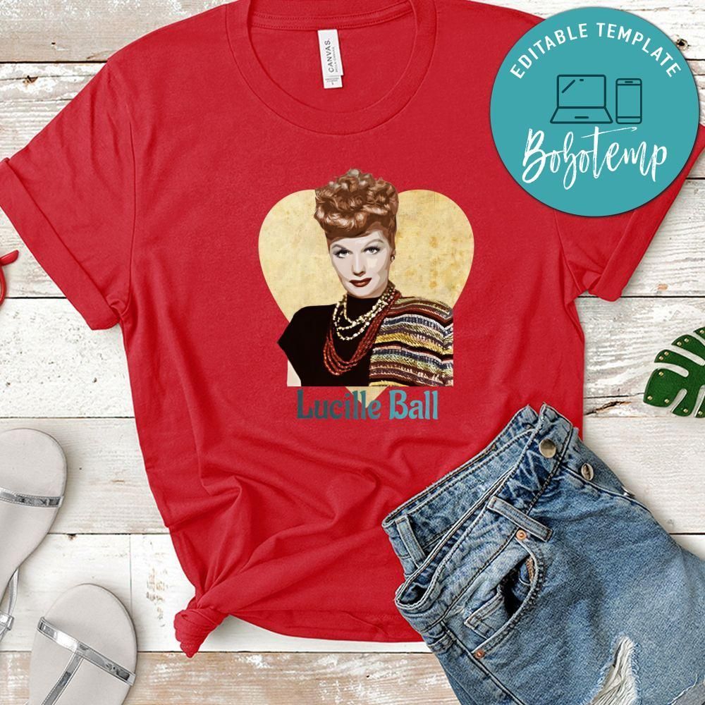 Lucille Ball Portrait Color Paint Shirt