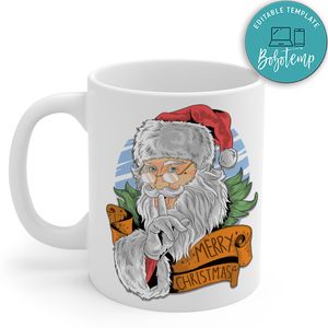 Merry Christmas With Santa Claus Whisper Gift Mug
