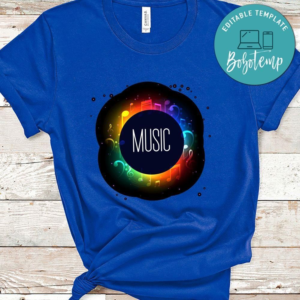 Colorful Musical Festival With Music Notes Shirt
