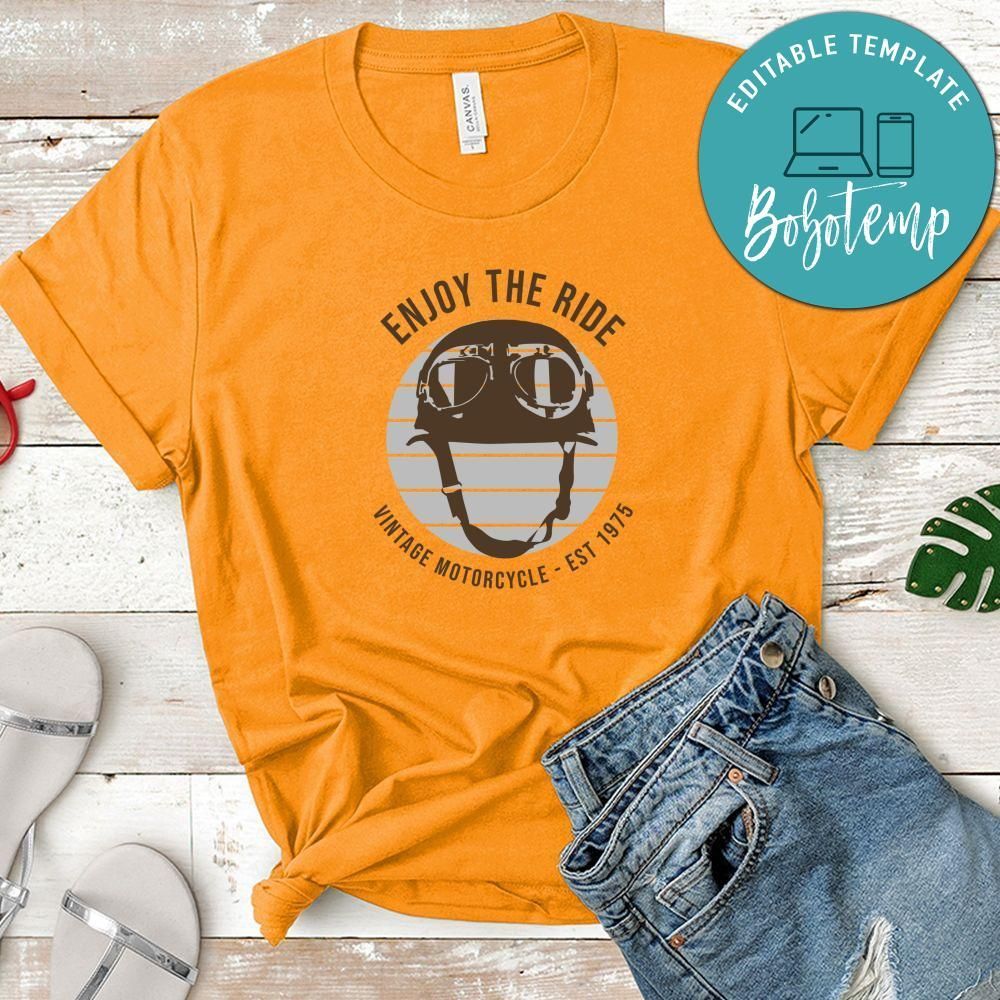 Enjoy The Ride Vintage Motorcycle Est 1975 Shirt