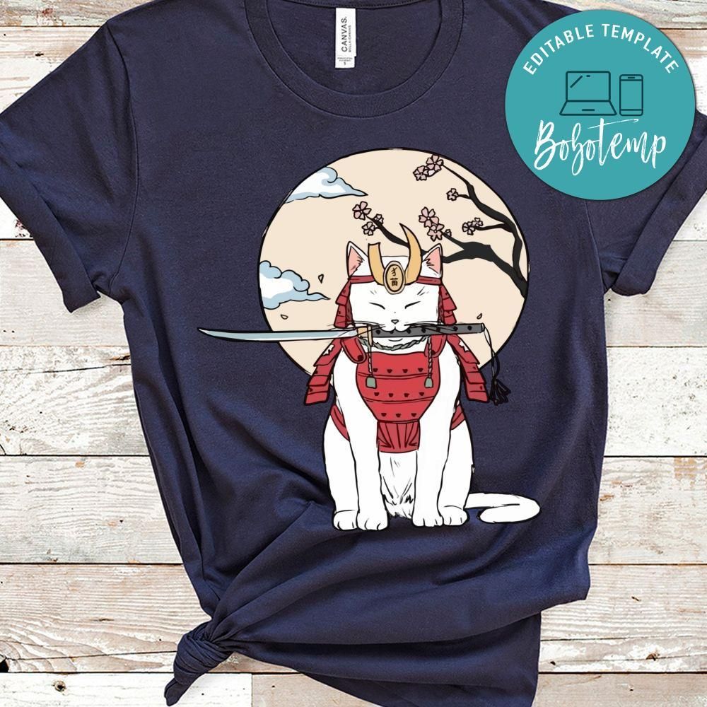 Japon Cat And Catana Shirt