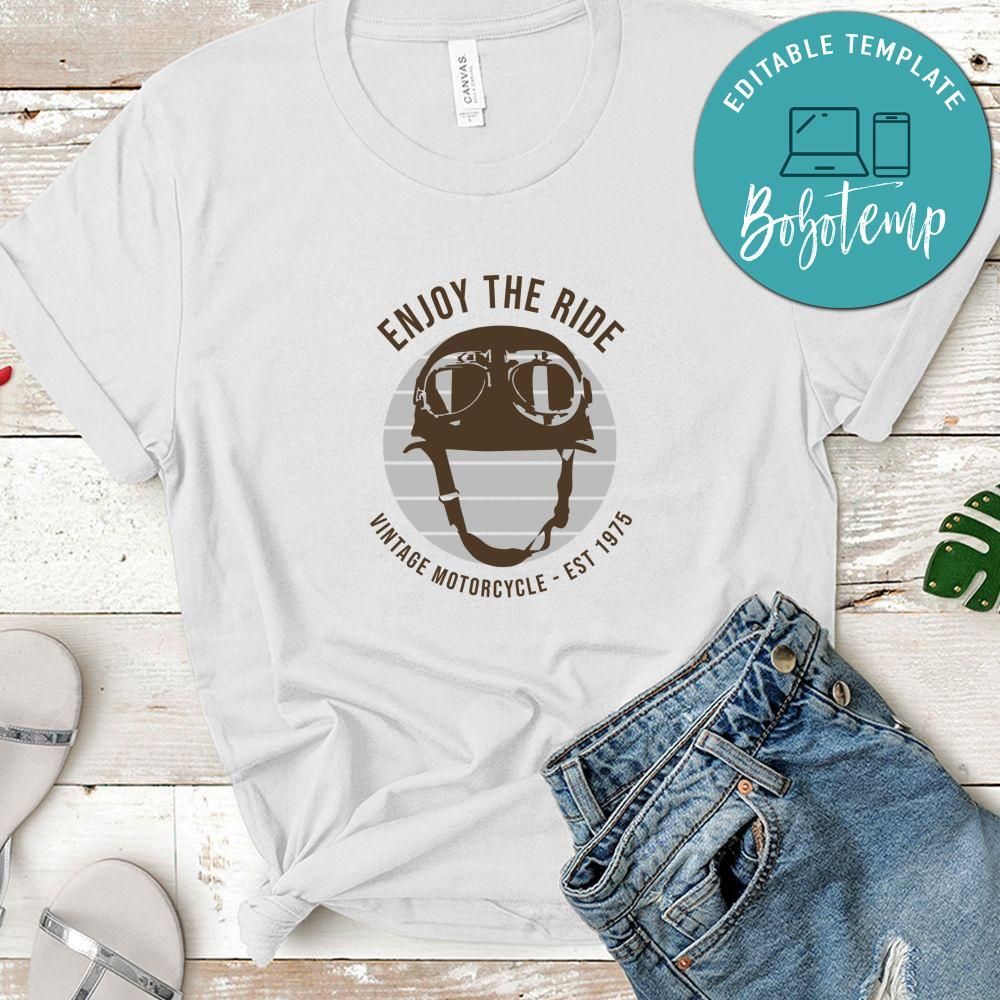 Enjoy The Ride Vintage Motorcycle Est 1975 Shirt