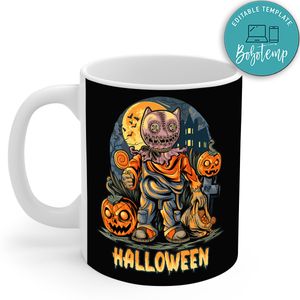 Halloween Night And Pumpkins Mug