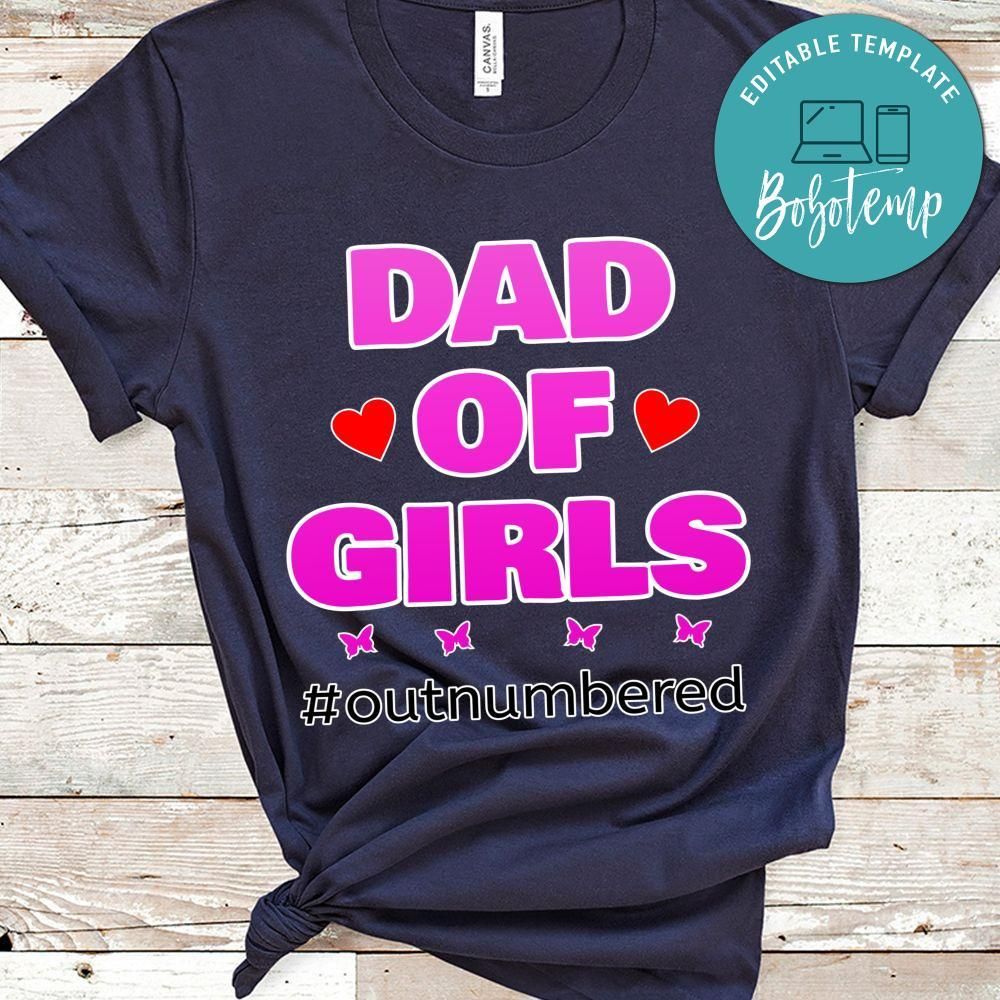Dad Of Girls Love Butterfly Shirt
