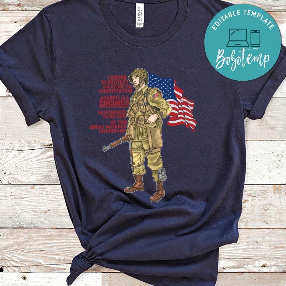 Veteran American World War Soldier Tshirt