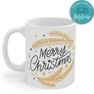 Merry Christmas Typography No20 Mug