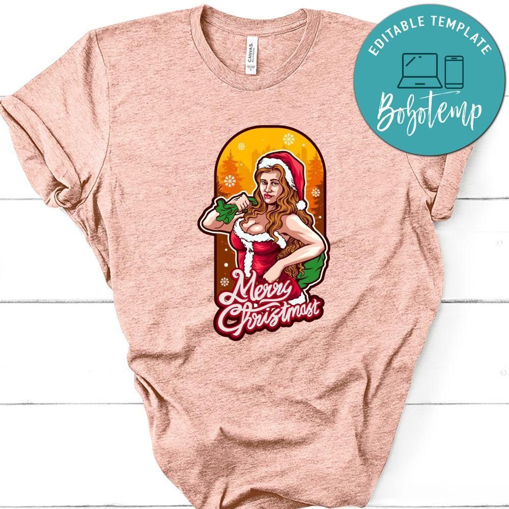 Sexy Girl Merry Christmas Shirt