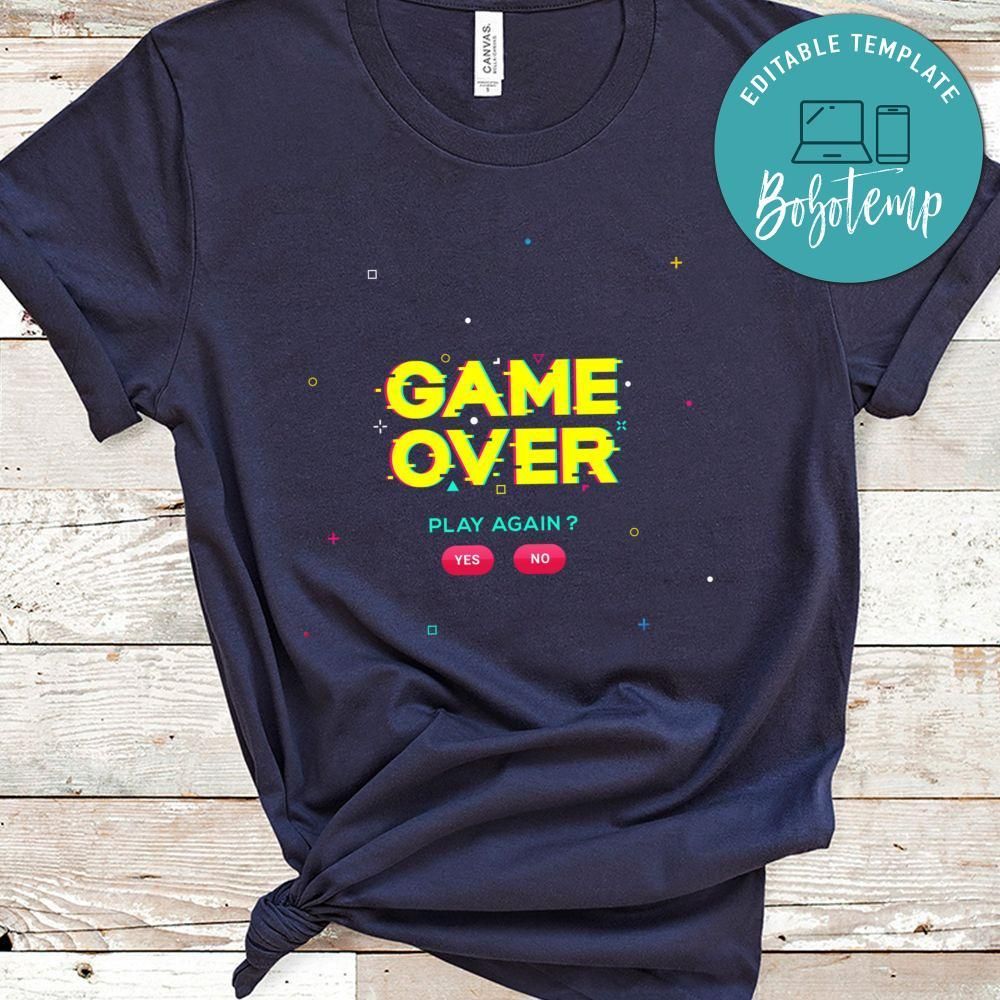Game Over Play Again Tshirt