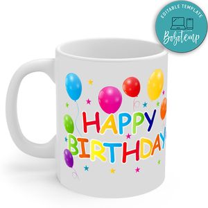 Happy Birthday Typography No3 Mug