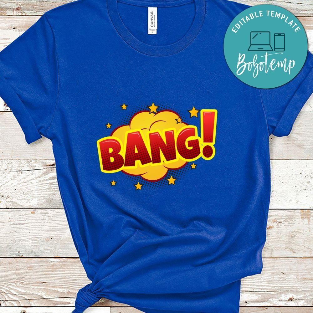Funny Cartoon Bang Comic Shirt