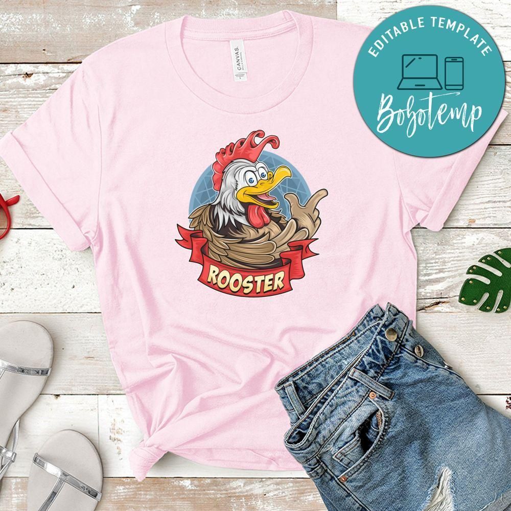 Rooster Chicken Smile Funny Cute Shirt