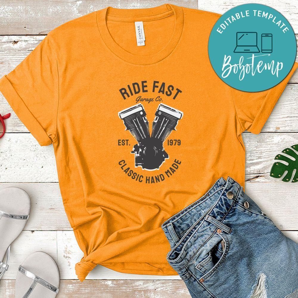 Ride Fast Garage Co Classic Hand Made Shirt