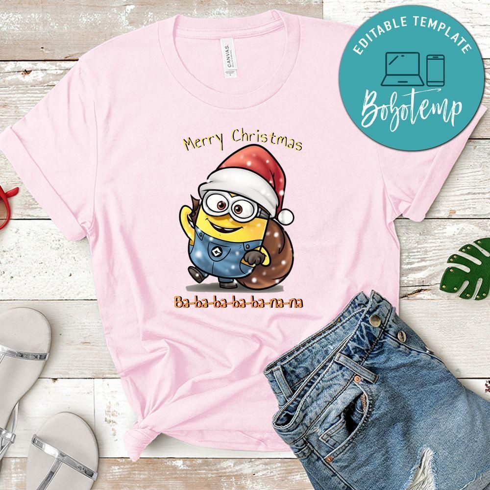 Minion Merry Christmas Banana Shirt