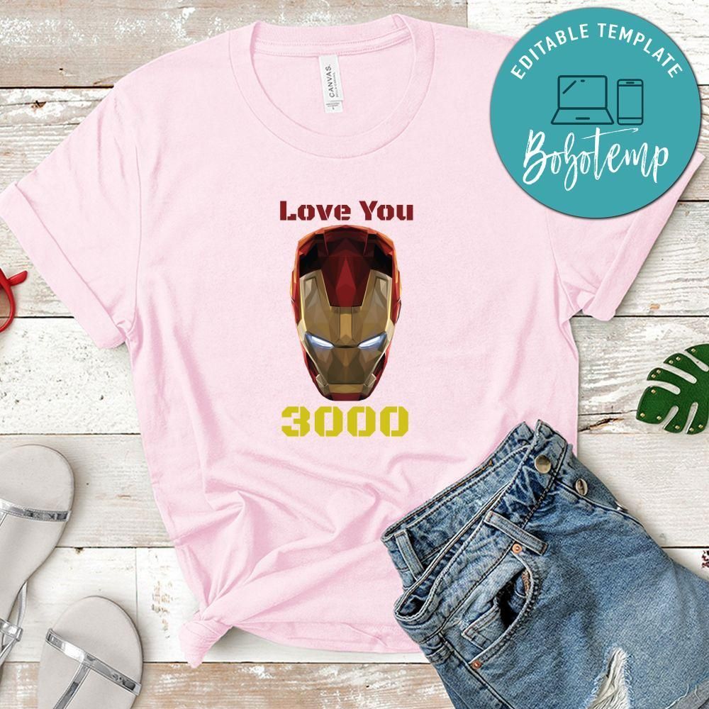 Love You 3000 Iron Man Shirt, Iron Man Gift Shirt