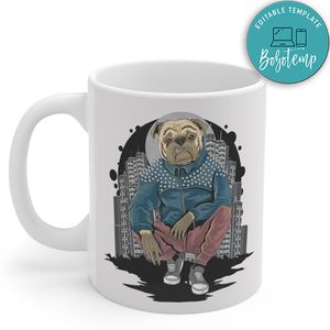 Bull Dog Pit Bull Gangster At The City Mug
