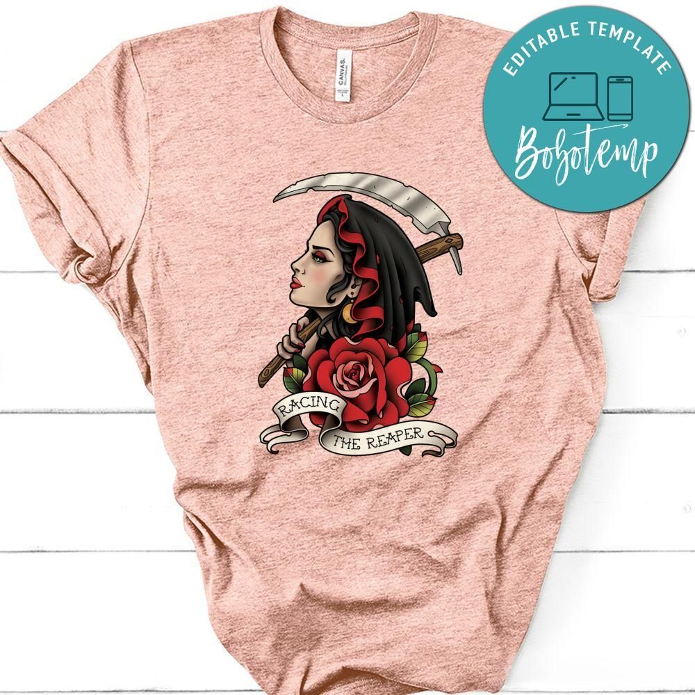Racing The Reaper Shirt, Tatoo Lady Shirt