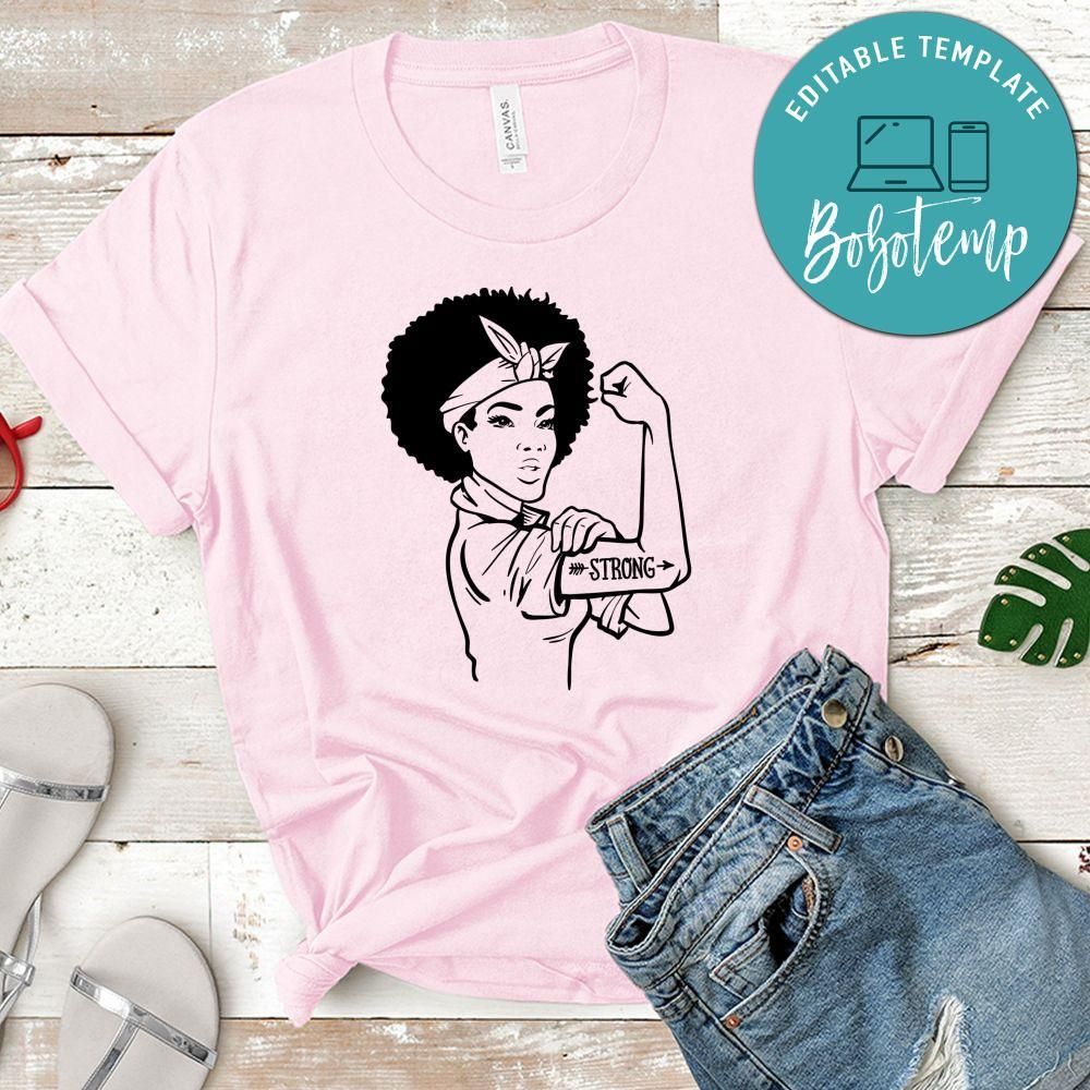 Rosie Strong Afro Woman Shirt