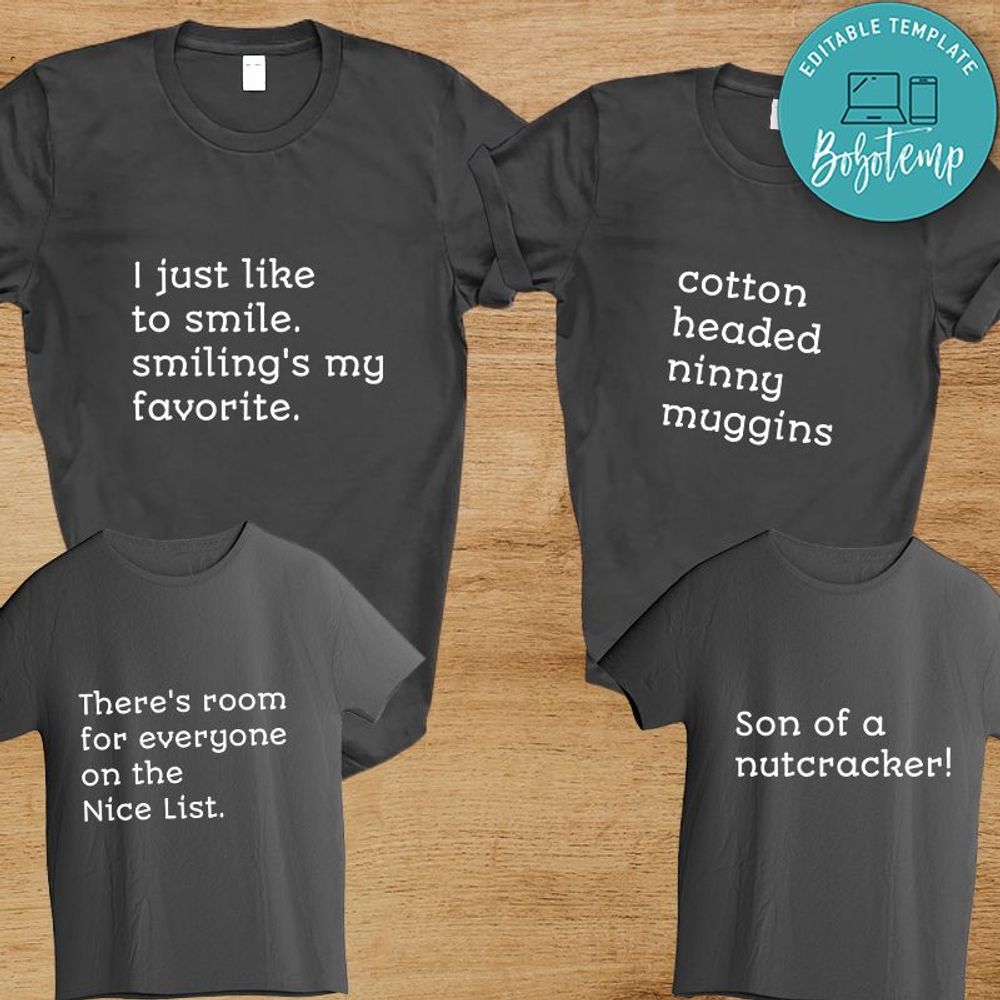 Elf Movie Quotes Shirt - Family Christmas Elf Movie Shirts