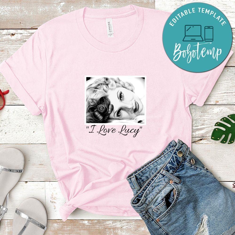 Lucille Ball Portrait Shirt, I Love Lucy Shirt