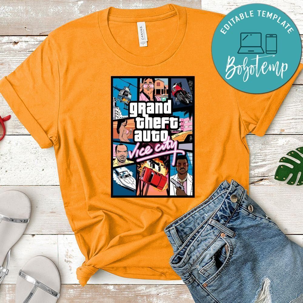 Vice City Game Shirt, Grand Theft Auto Vice City Shirt