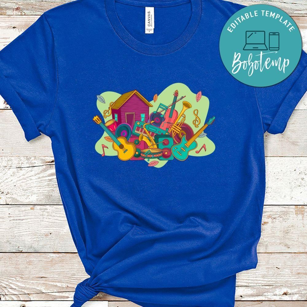 Music Festival  With Music  Instruments Shirt