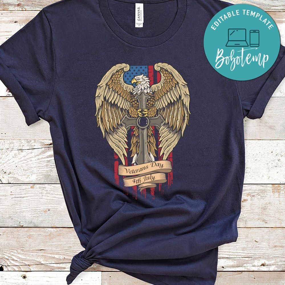 Veterans Day the Eagle Of America With Flag Tshirt