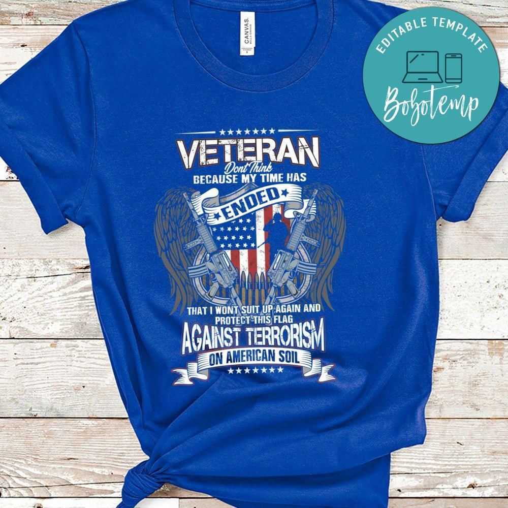 American Veteran Wings And Gun Tshirt
