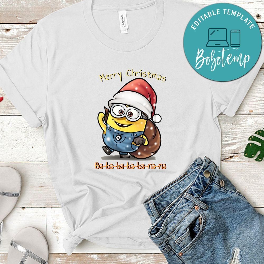 Minion Merry Christmas Banana Shirt
