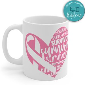 Cancer Survivor Heart Mug